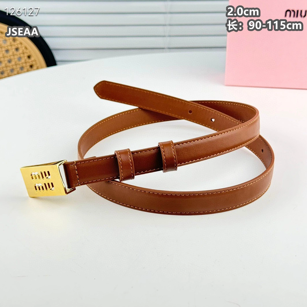 MIU MIU AAA Quality Belts For Women GoodFit 8841