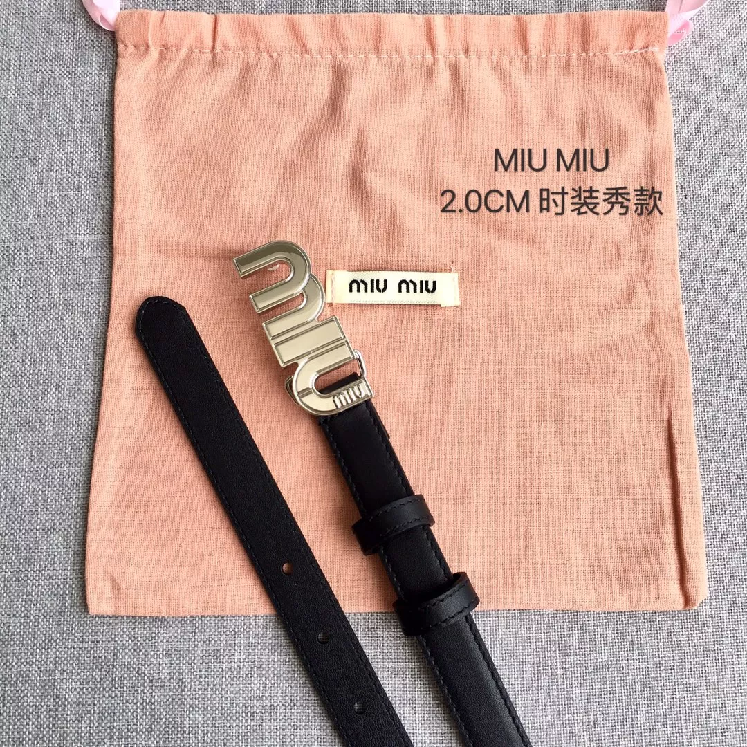 MIU MIU AAA Quality Belts In 2.0cm For Women Functional 370