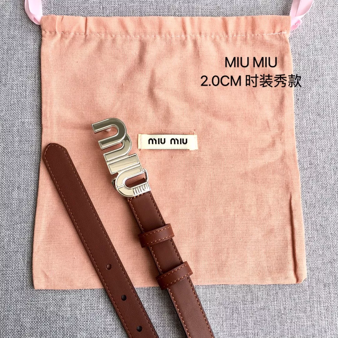 MIU MIU AAA Quality Belts In 2.0cm For Women GoodFit 3425