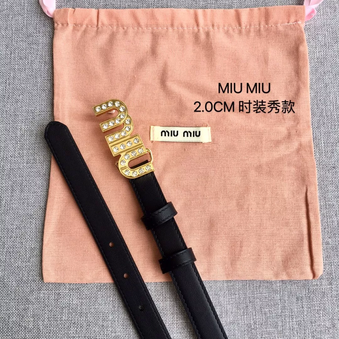 MIU MIU AAA Quality Belts In 2.0cm For Women Modern 6363