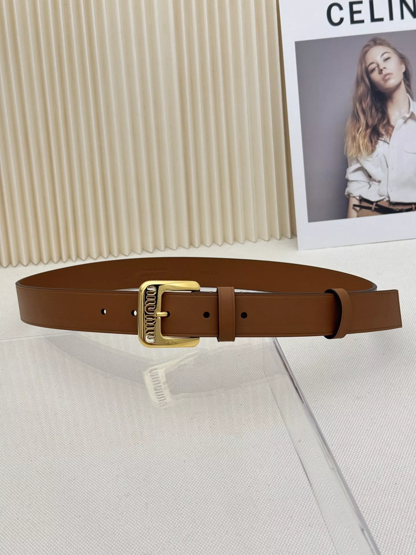MIU MIU AAA Quality Belts In 3.0cm For Women Comfortable 9103