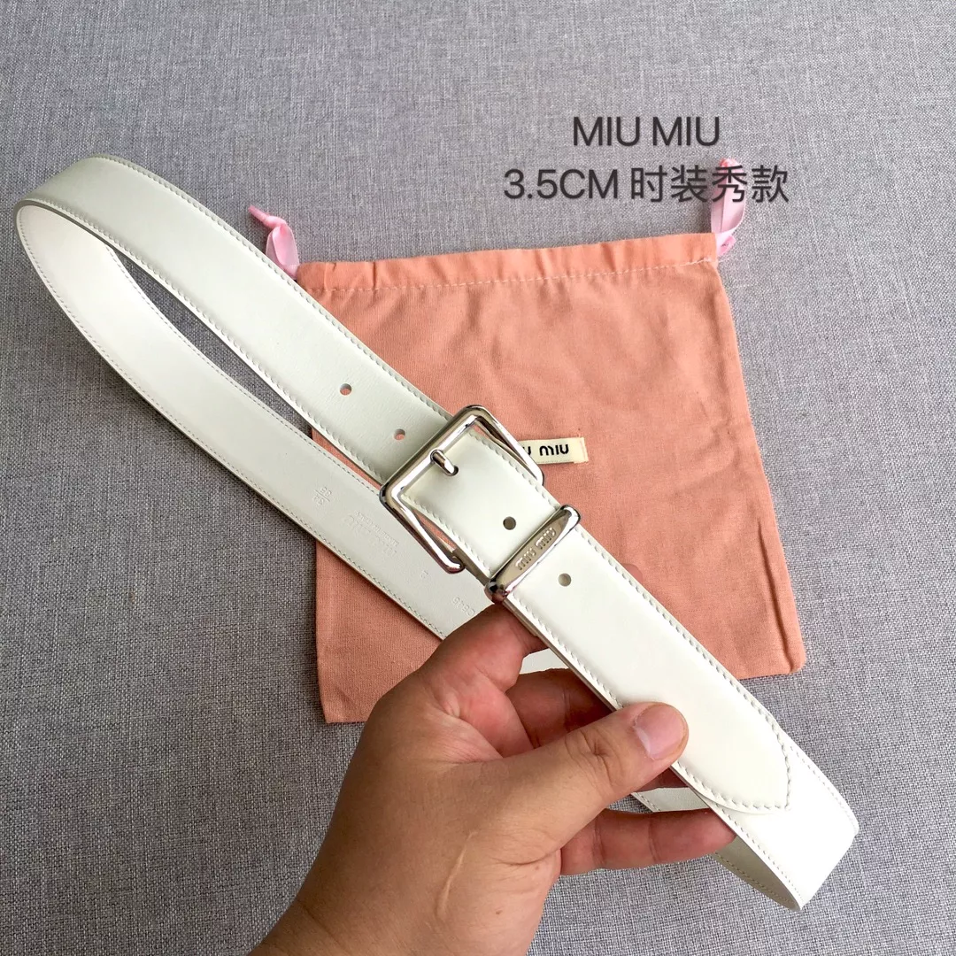MIU MIU AAA Quality Belts In 3.5cm For Women Compact 3317