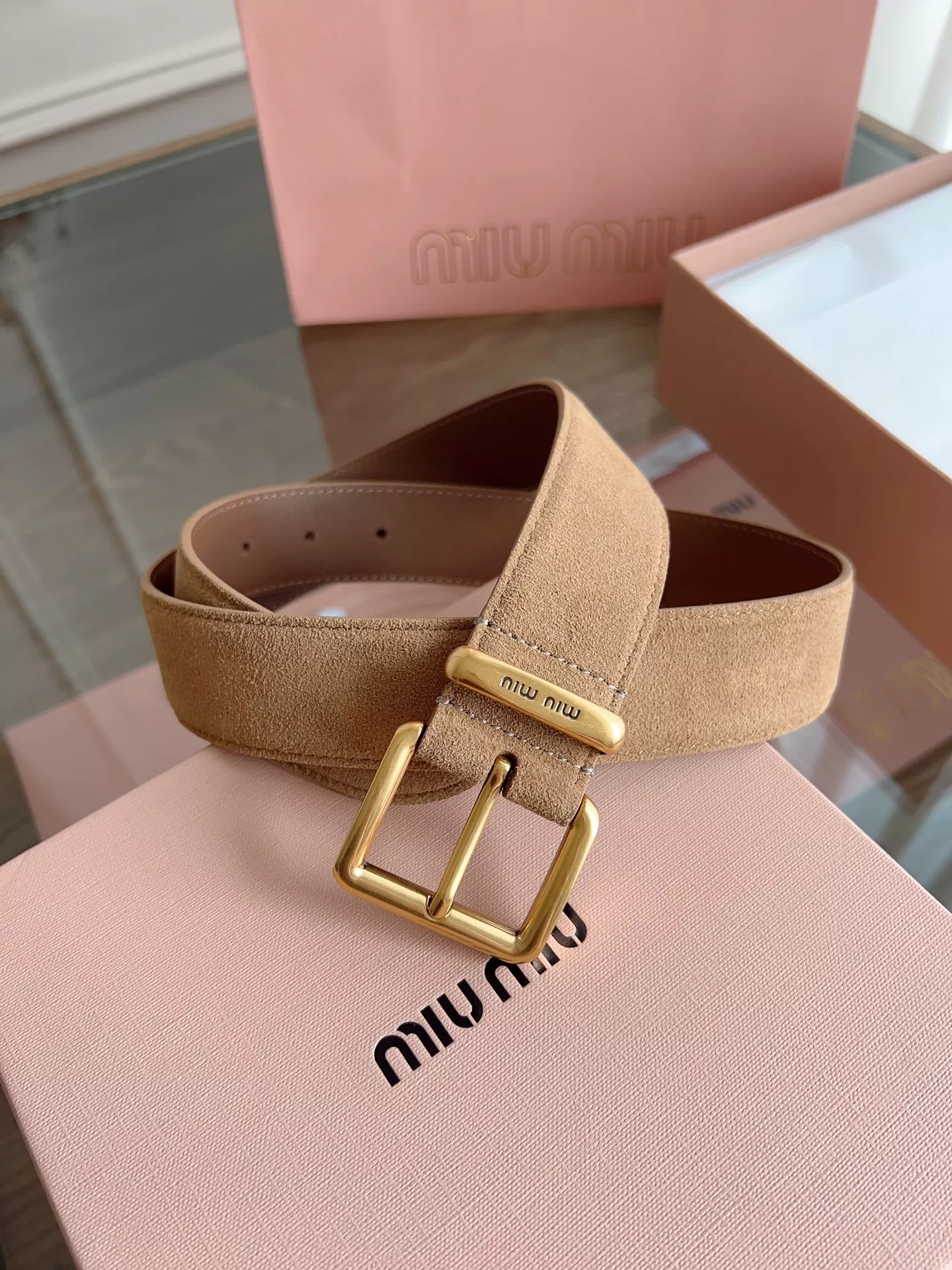 MIU MIU AAA Quality Belts In 3.5cm For Women Lightweight 3396