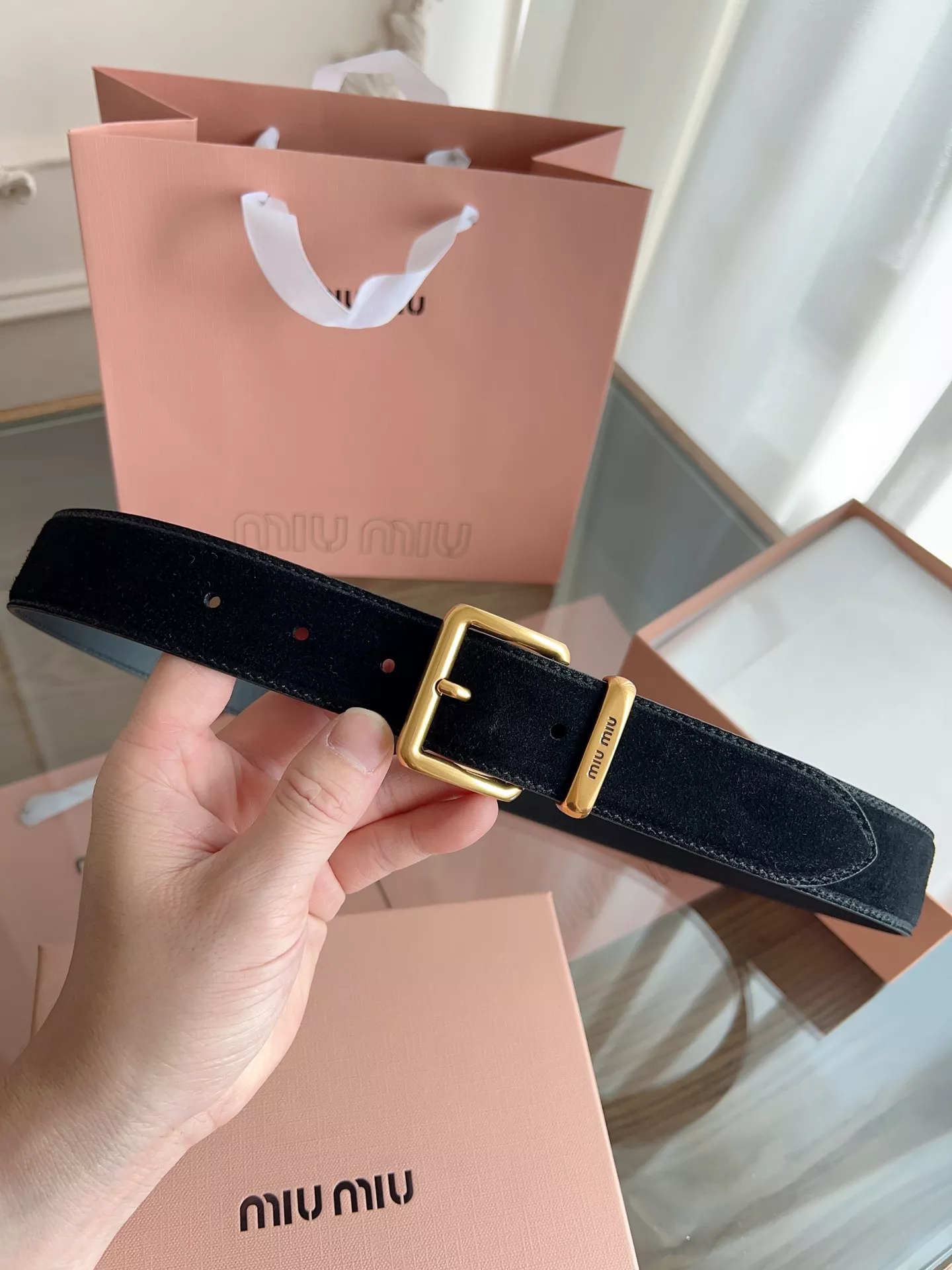 MIU MIU AAA Quality Belts In 3.5cm For Women Soft 3392