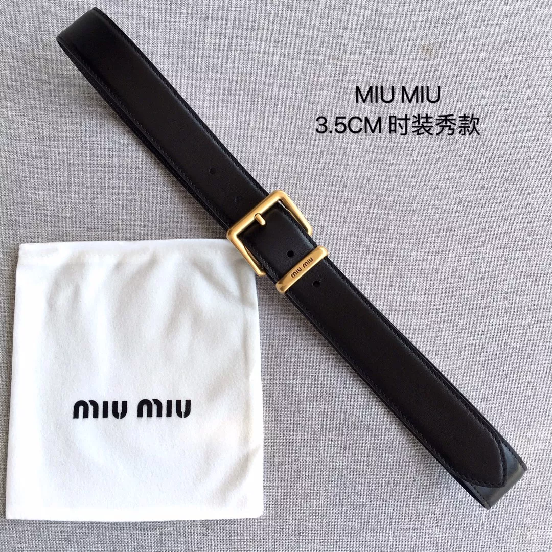 MIU MIU AAA Quality Belts In 3.5cm For Women Trendsetting 5878