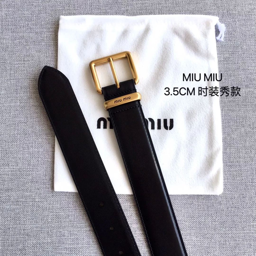 MIU MIU AAA Quality Belts In 3.5cm For Women Trendsetting 5878