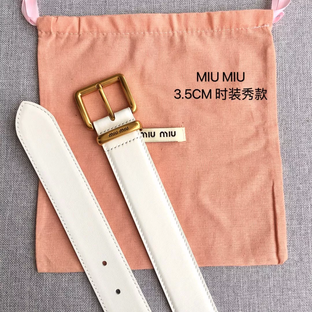 MIU MIU AAA Quality Belts In 3.5cm For Women Versatile 2845