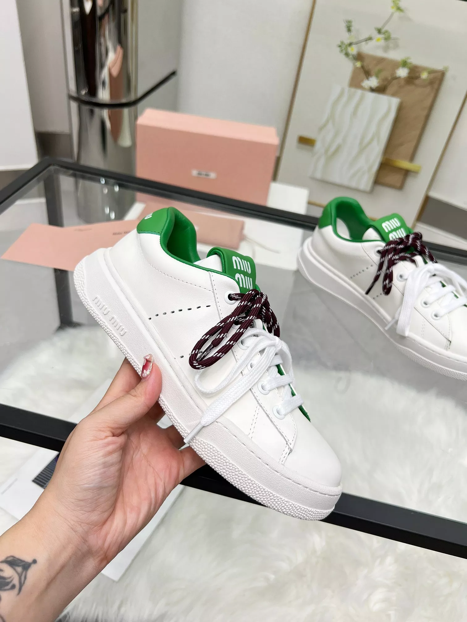 MIU MIU Casual Shoes For Women Elegant 9757