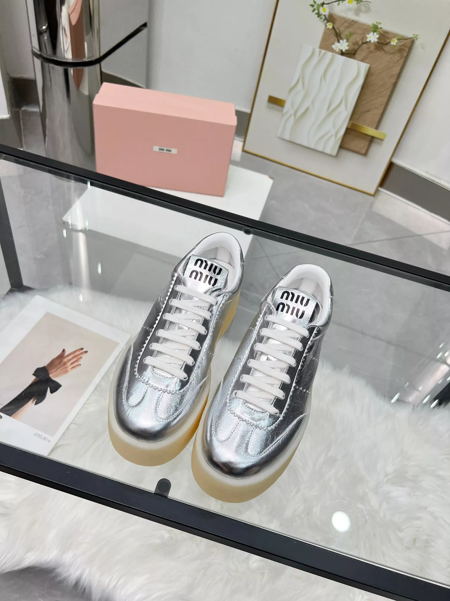 MIU MIU Casual Shoes For Women Popular 1296