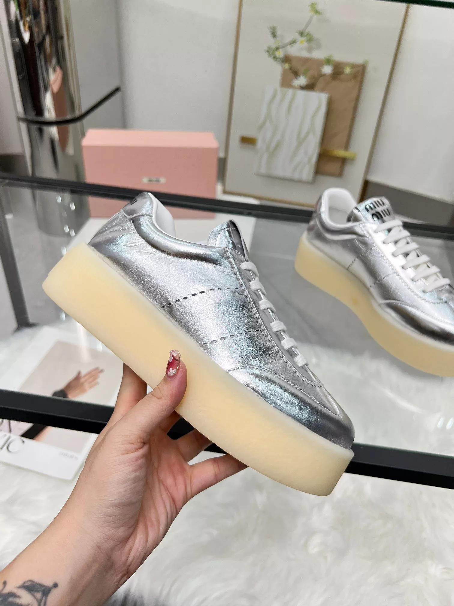 MIU MIU Casual Shoes For Women Popular 1296
