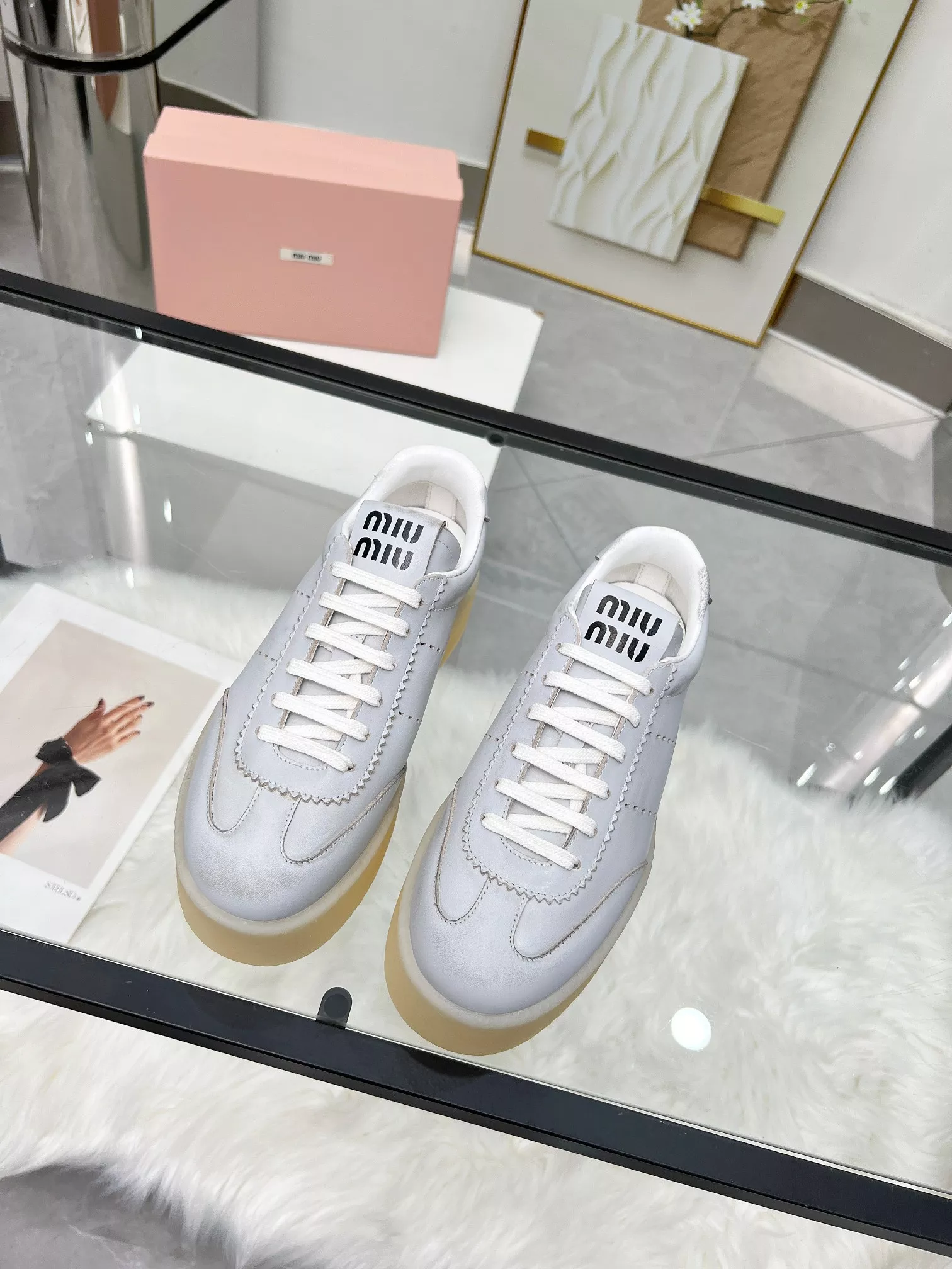 MIU MIU Casual Shoes For Women Practical 4356