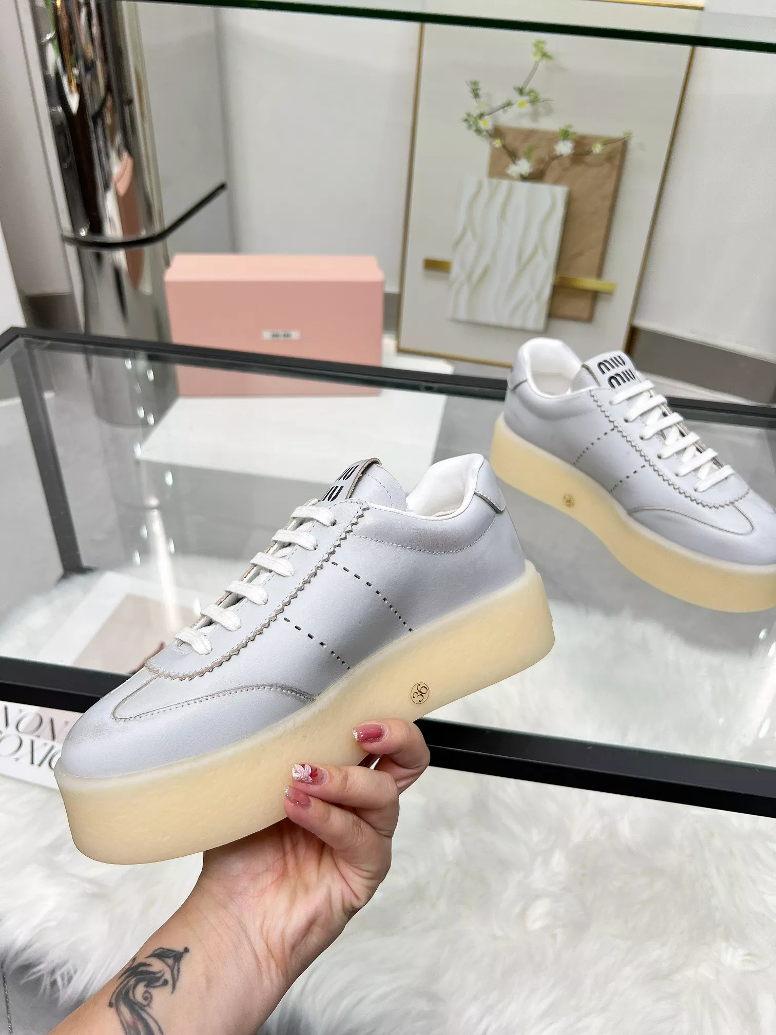 MIU MIU Casual Shoes For Women Practical 4356