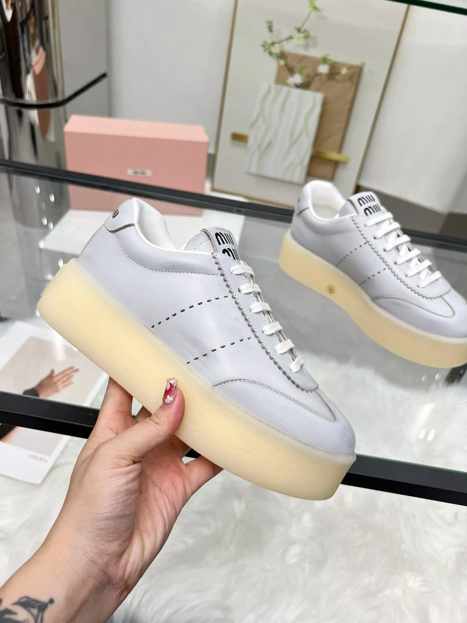 MIU MIU Casual Shoes For Women Practical 4356