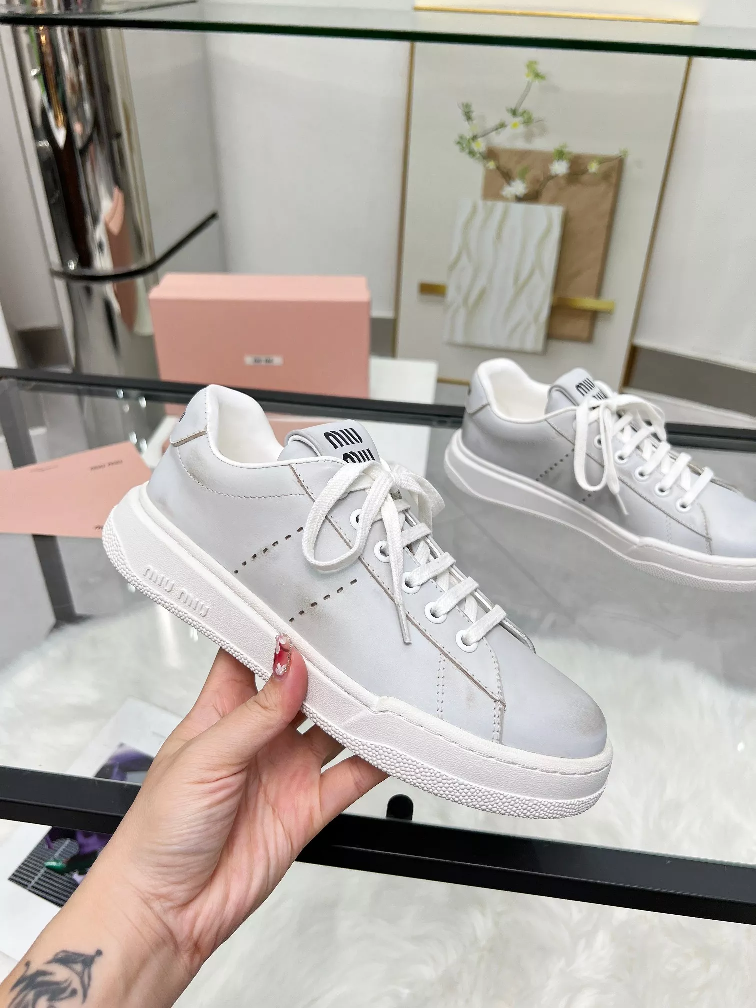 MIU MIU Casual Shoes For Women Stylish 4849