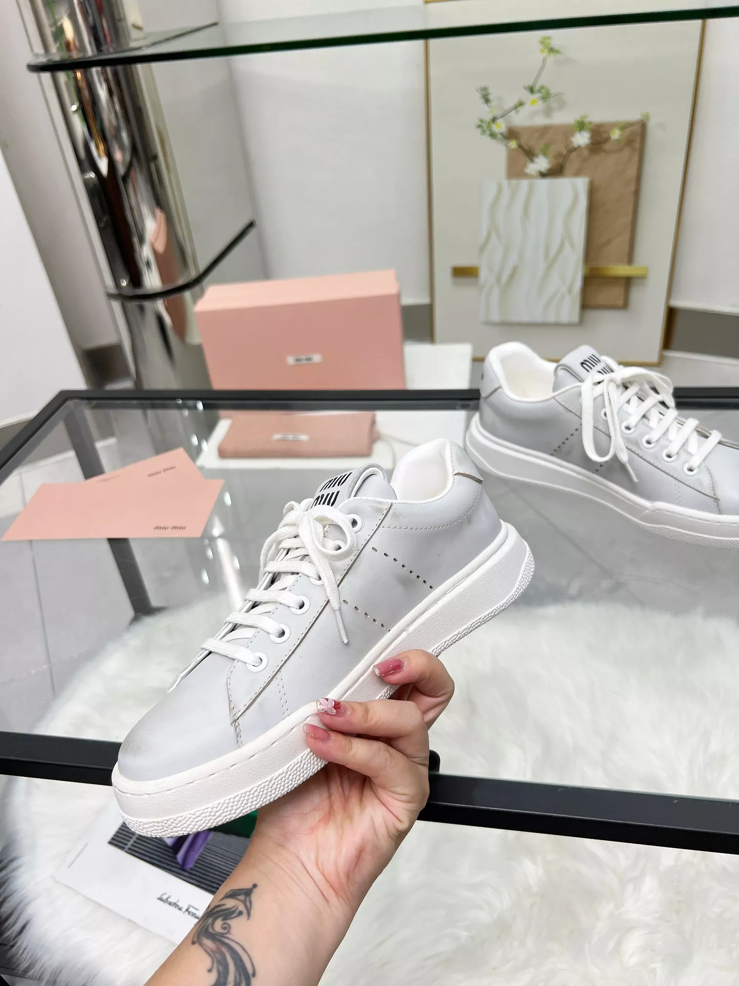 MIU MIU Casual Shoes For Women Stylish 4849