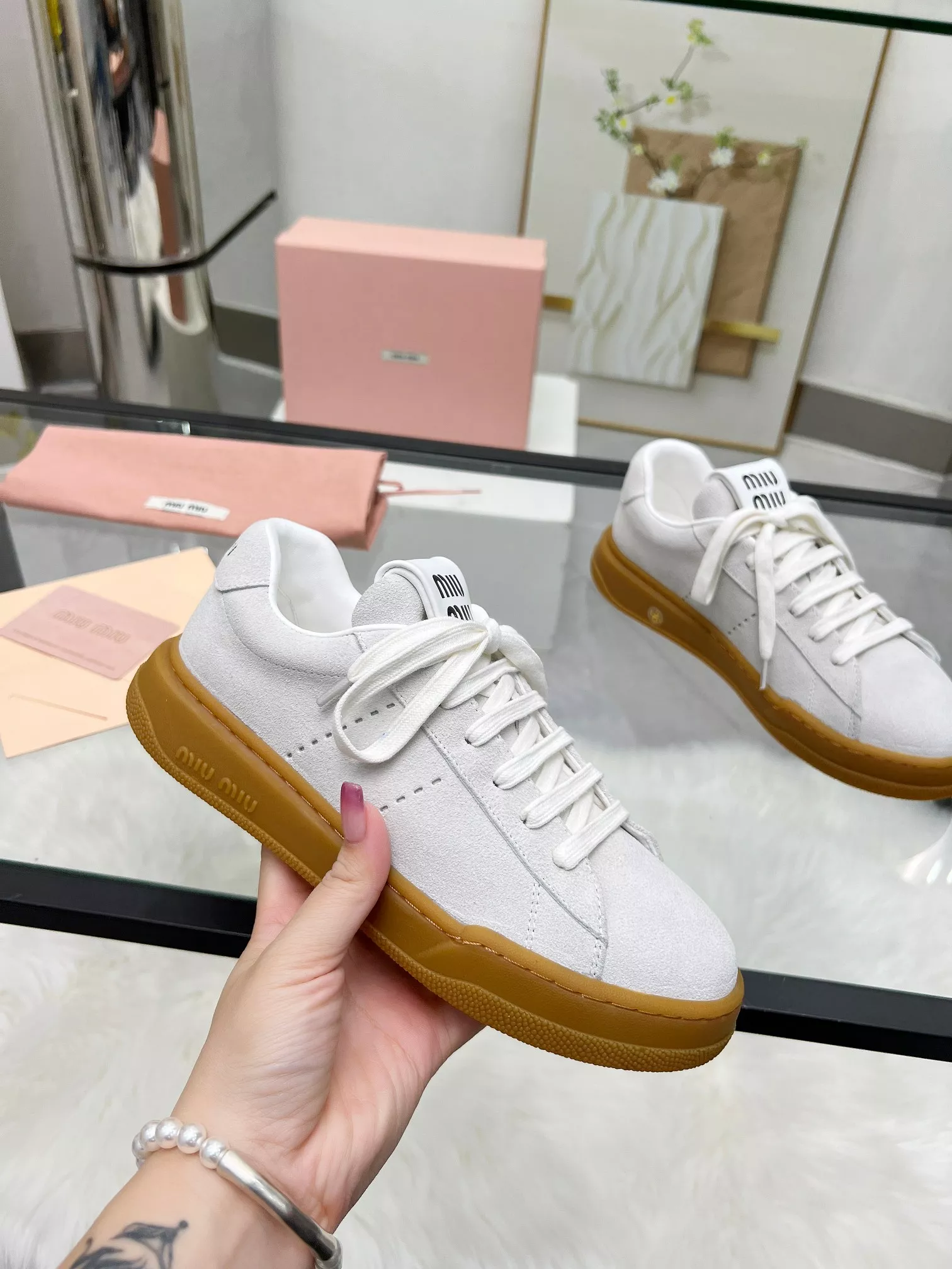 MIU MIU Casual Shoes For Women Trendsetting 9198
