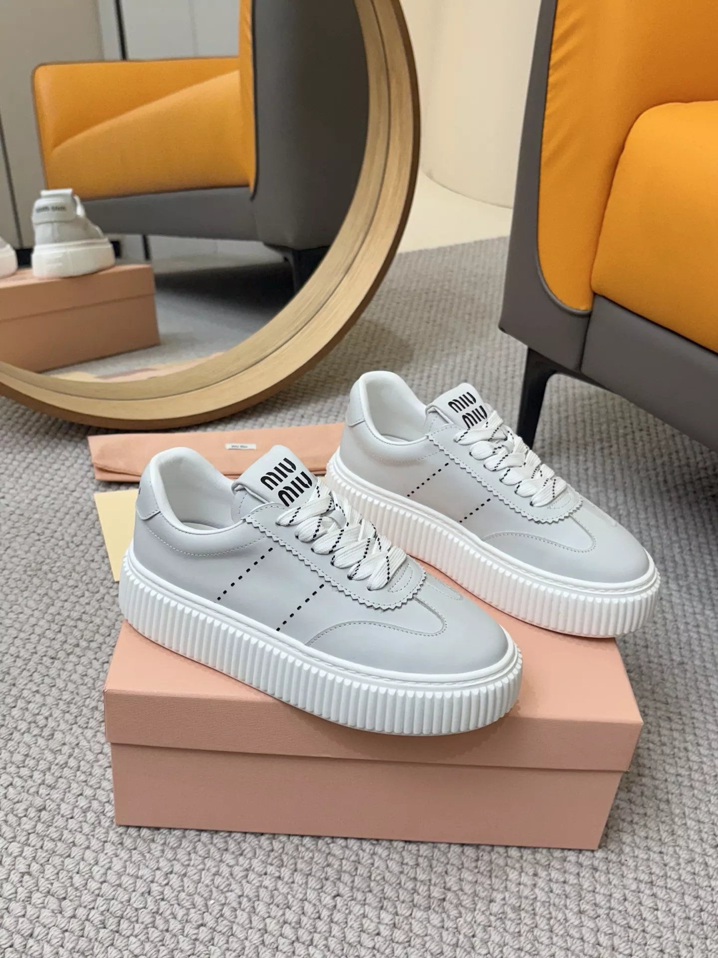 MIU MIU Casual Shoes For Women Versatile 1482