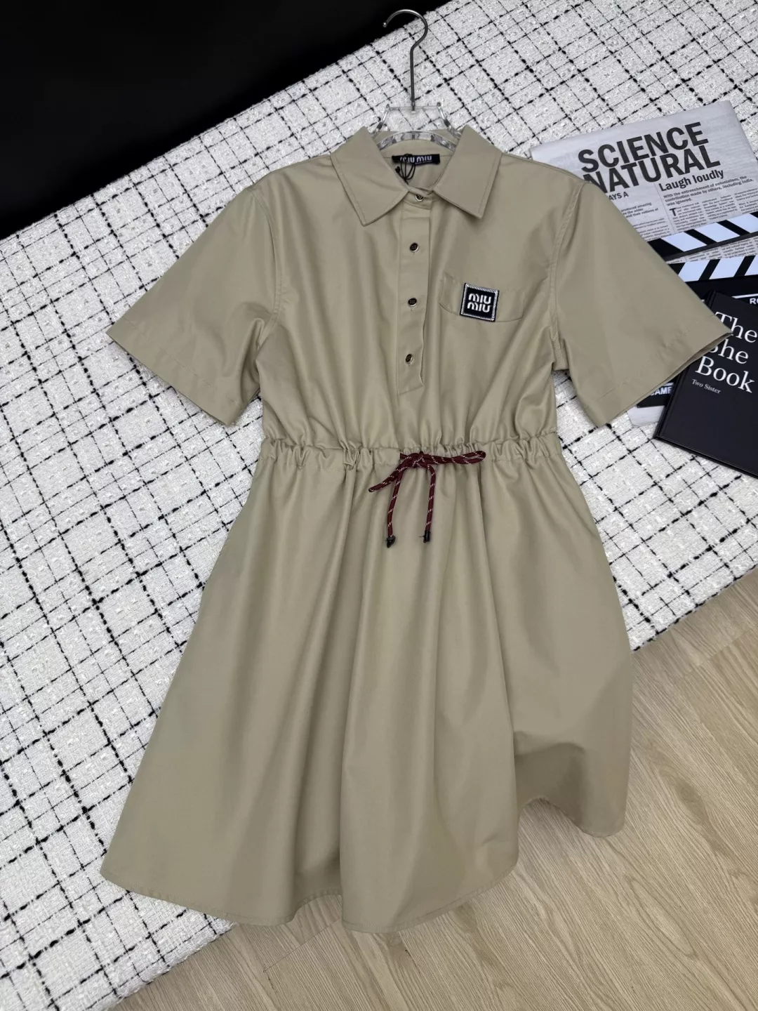 MIU MIU Dresses Short Sleeved For Women Classic 7503