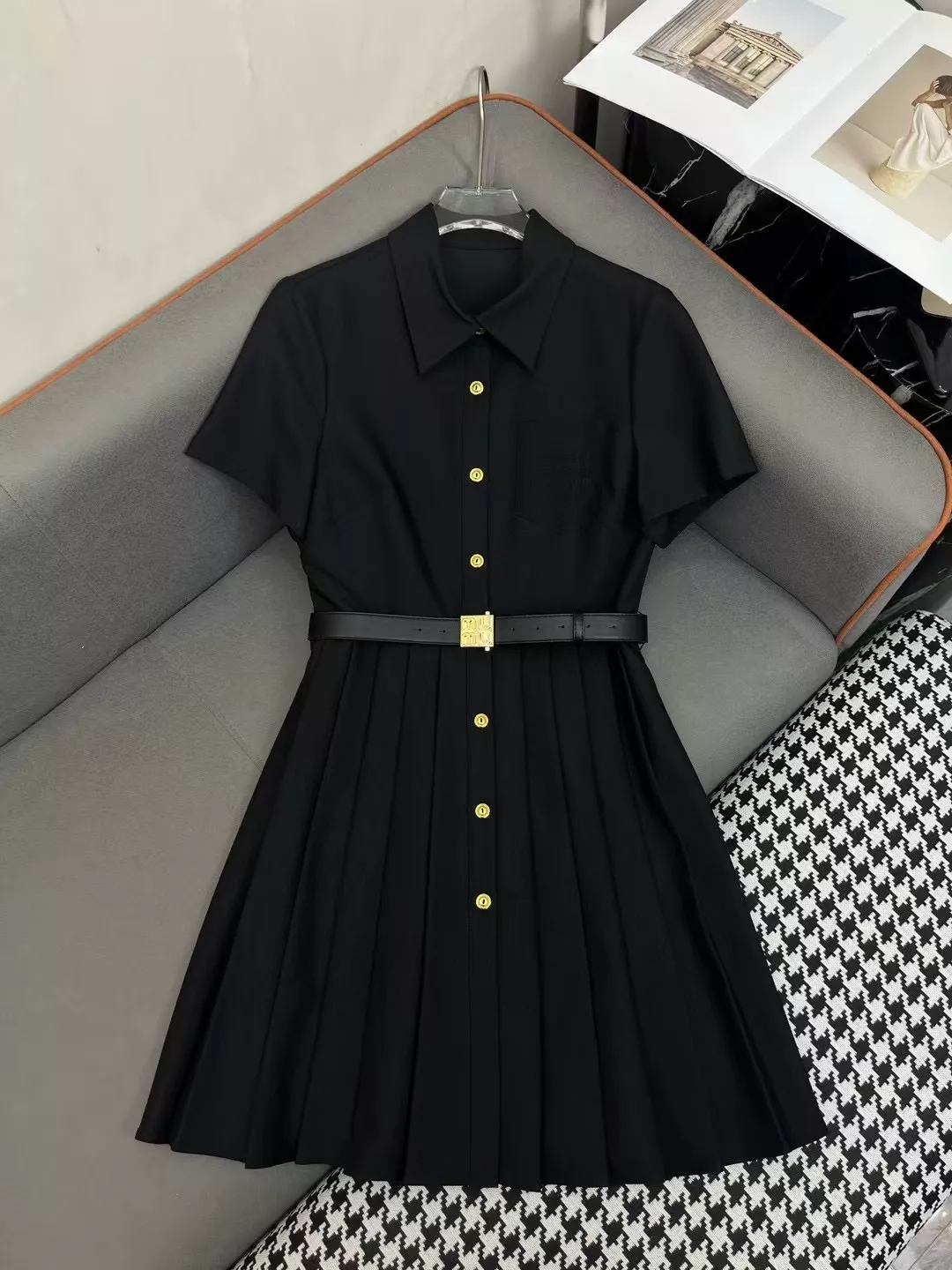MIU MIU Dresses Short Sleeved For Women Sleek 5188