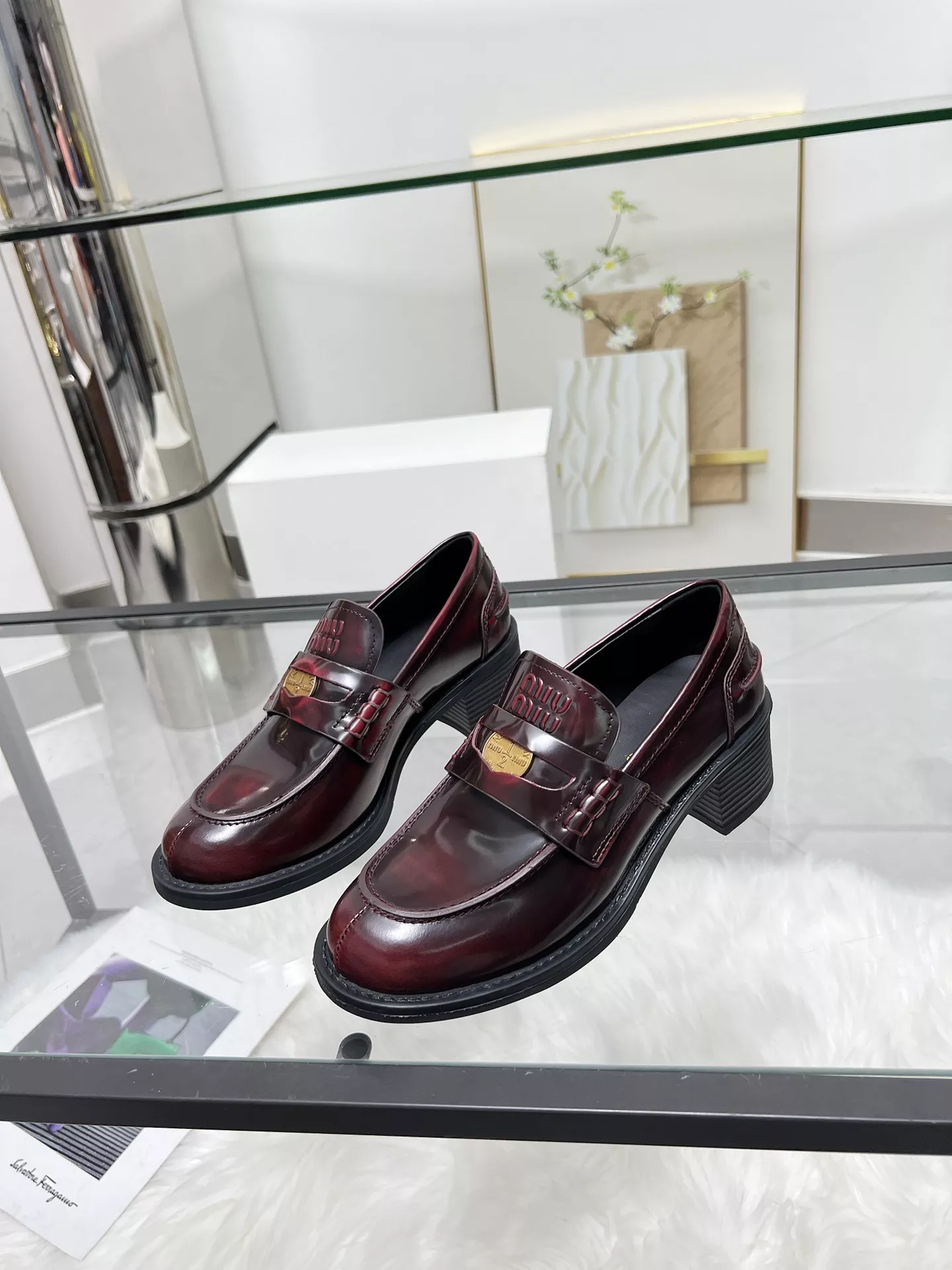 MIU MIU Leather Shoes For Women DailyWear 1151