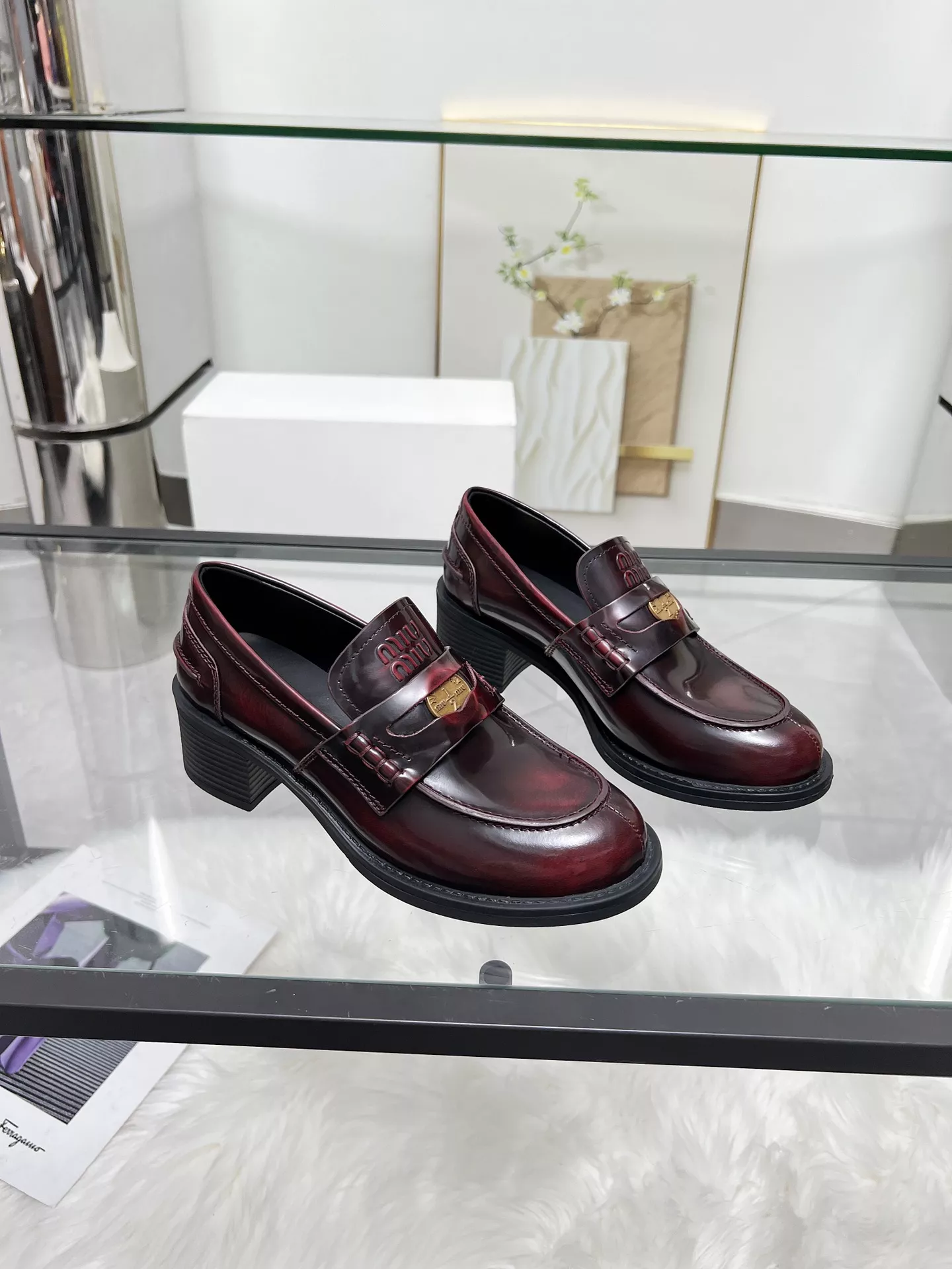 MIU MIU Leather Shoes For Women DailyWear 1151