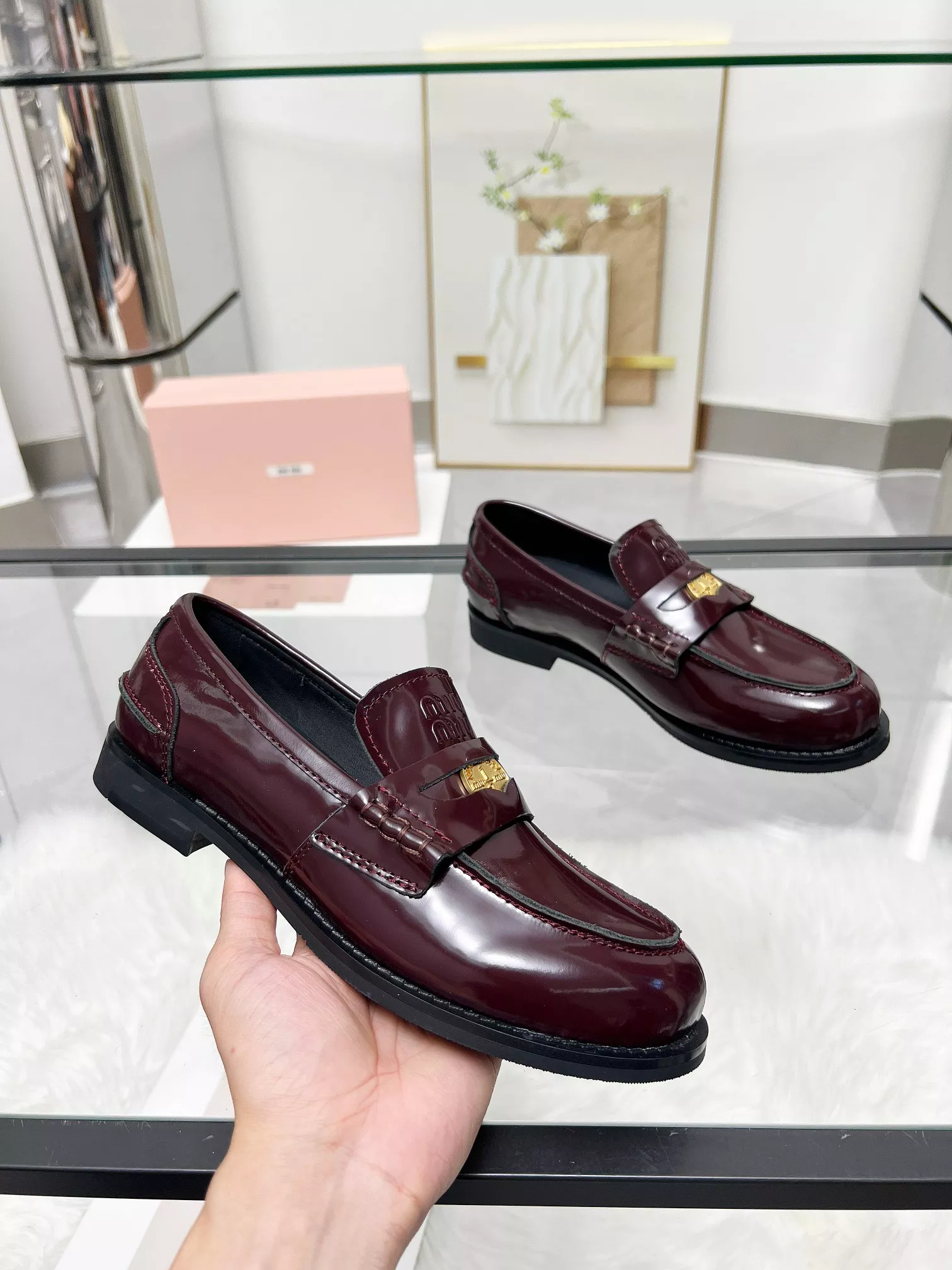 MIU MIU Leather Shoes For Women NewStyle 894