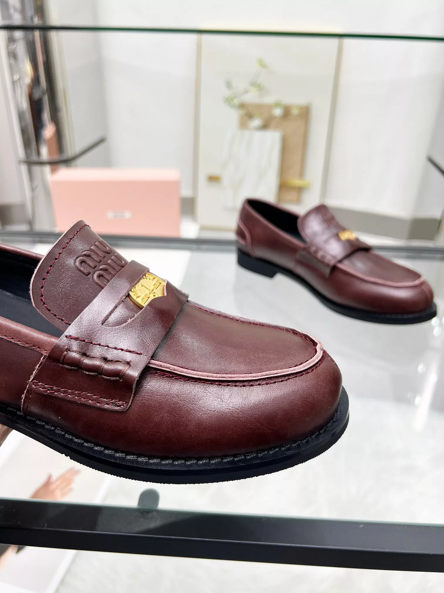MIU MIU Leather Shoes For Women Refined 4860
