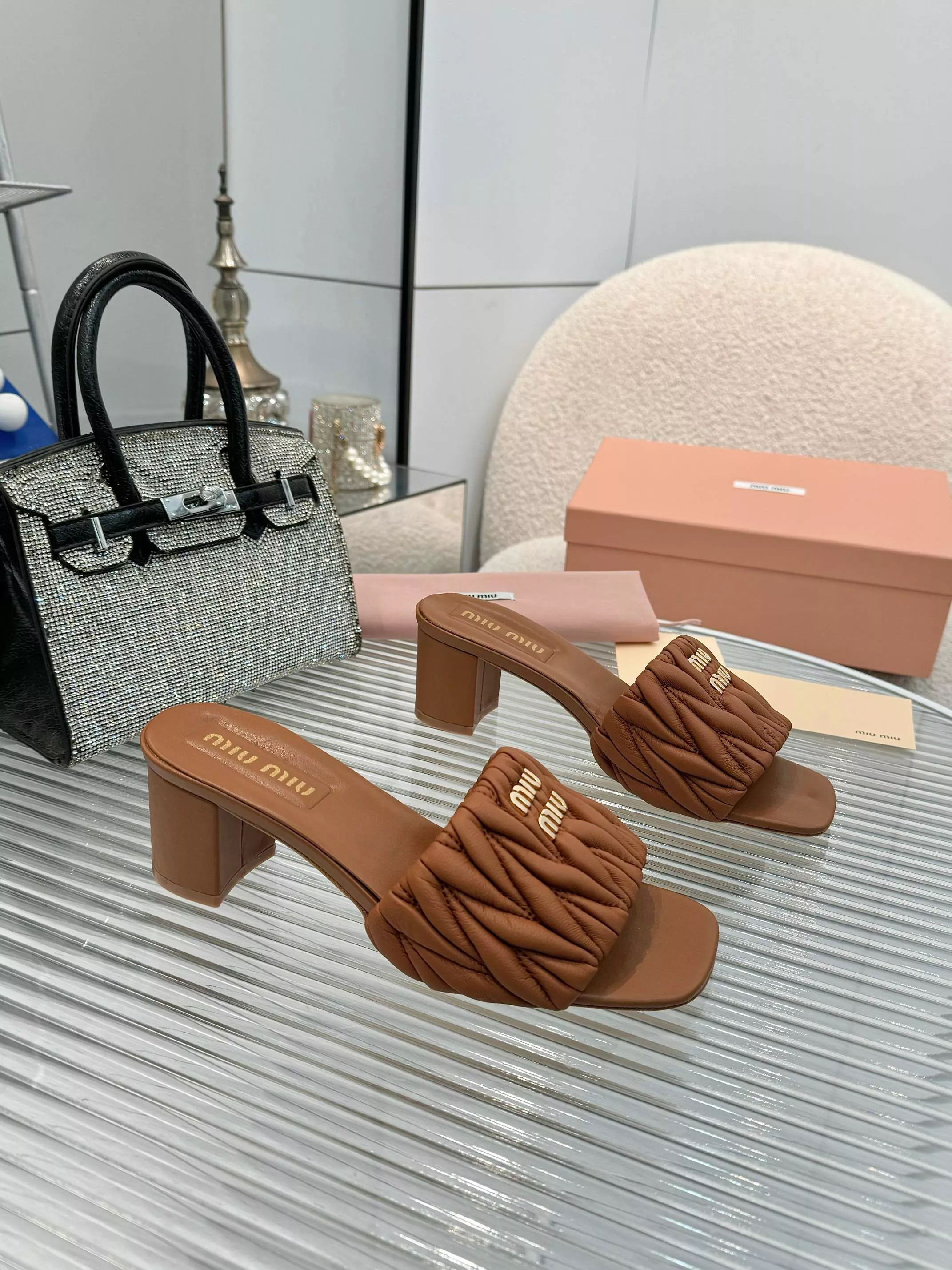 MIU MIU Slippers For Women Breathable 2428