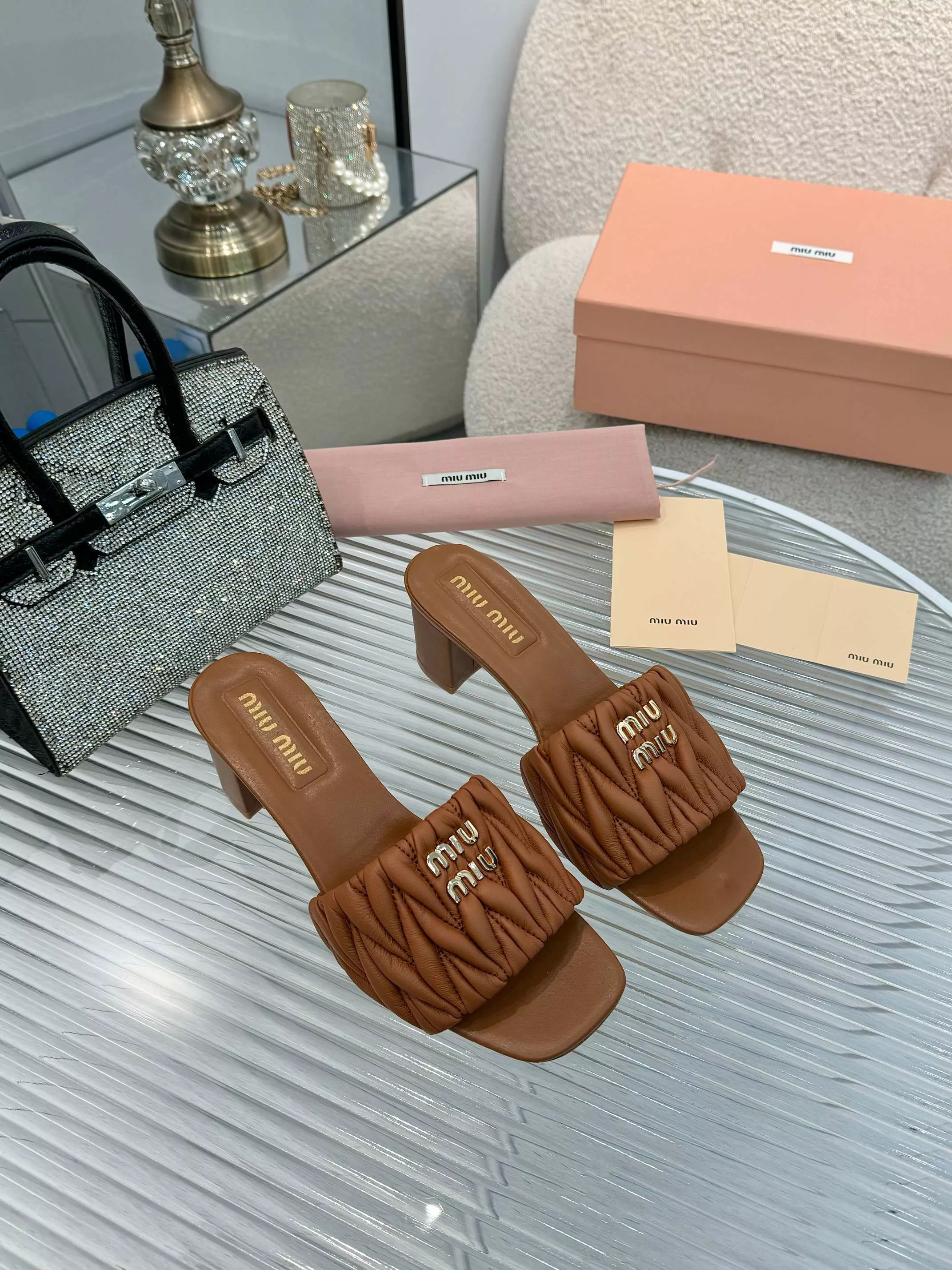 MIU MIU Slippers For Women Breathable 2428