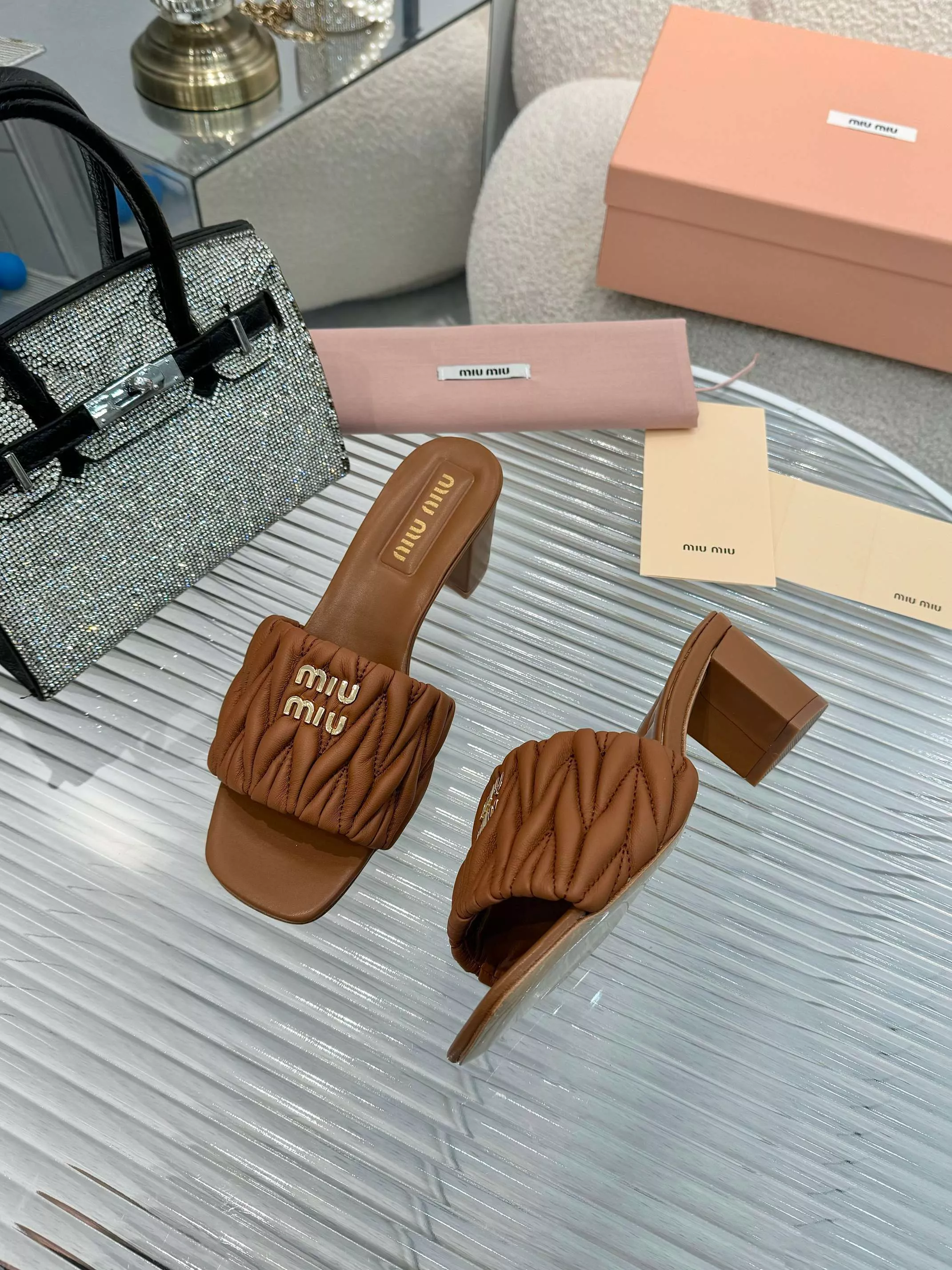 MIU MIU Slippers For Women Breathable 2428