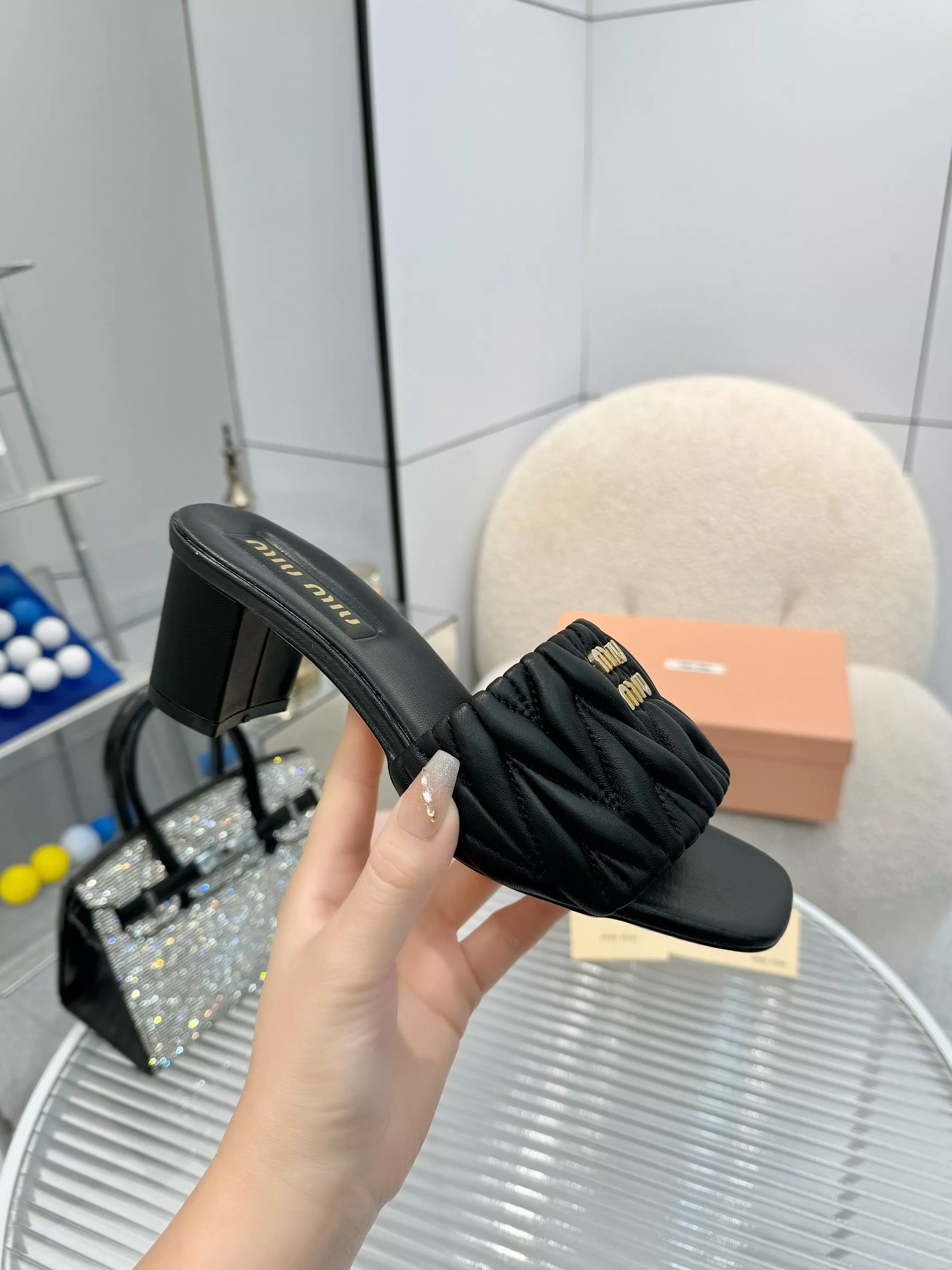 MIU MIU Slippers For Women Comfortable 863