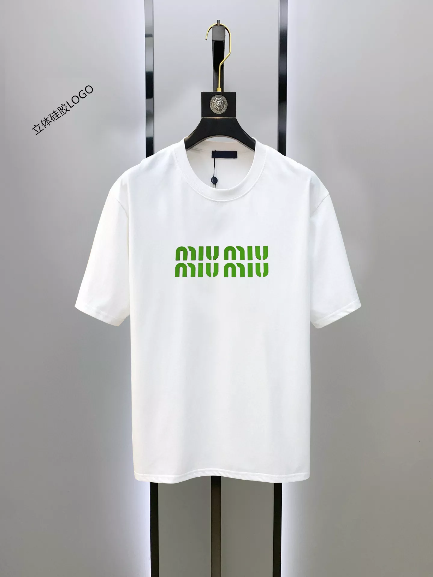 MIU MIU T-Shirts Short Sleeved For Unisex Resilient 2168