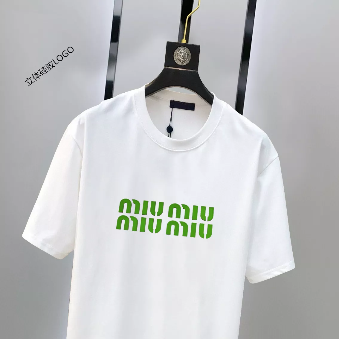 MIU MIU T-Shirts Short Sleeved For Unisex Resilient 2168