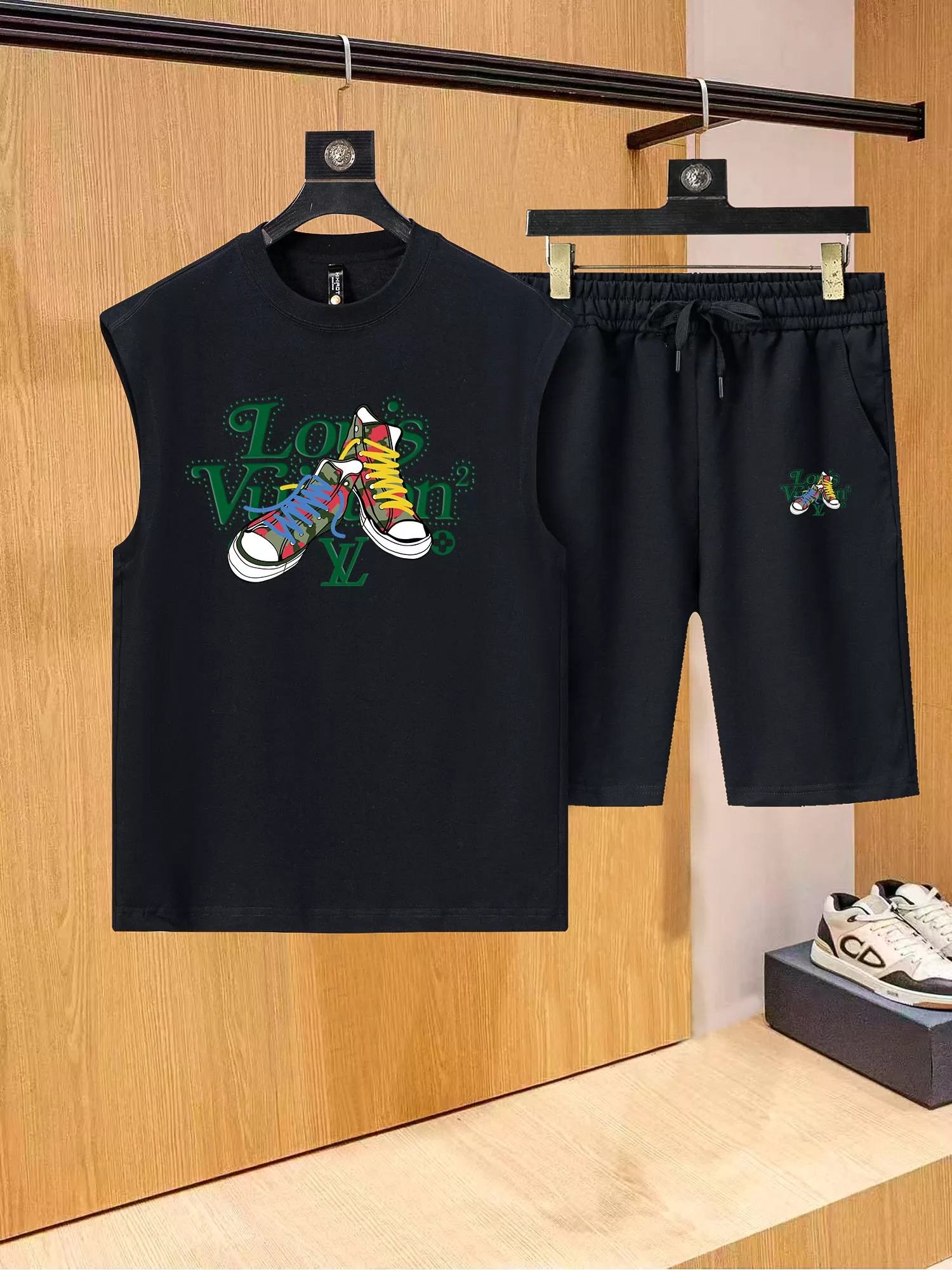 Minimalist 2238 Louis Vuitton LV Tracksuits Sleeveless For Men