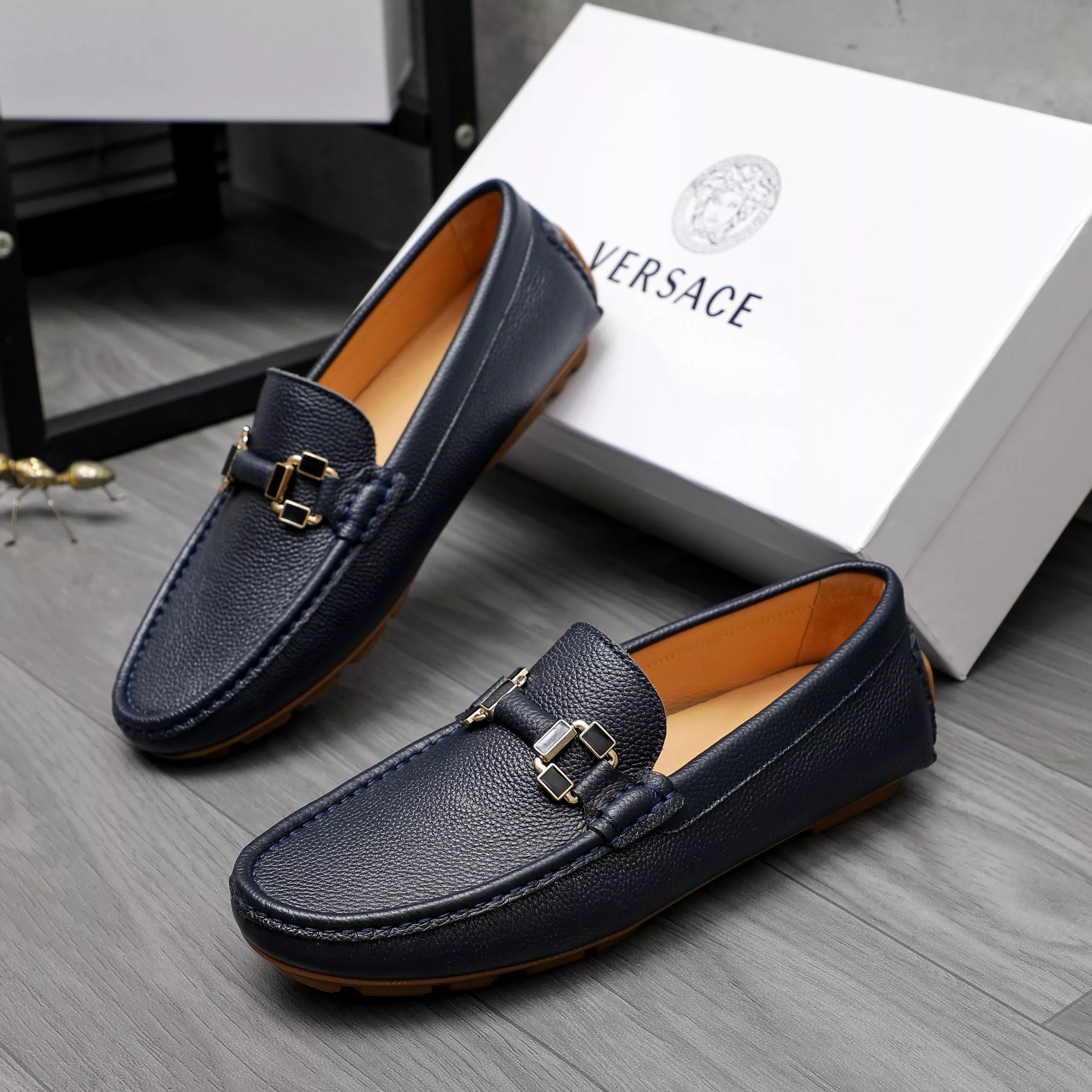 Minimalist 2562 Versace Leather Shoes For Men