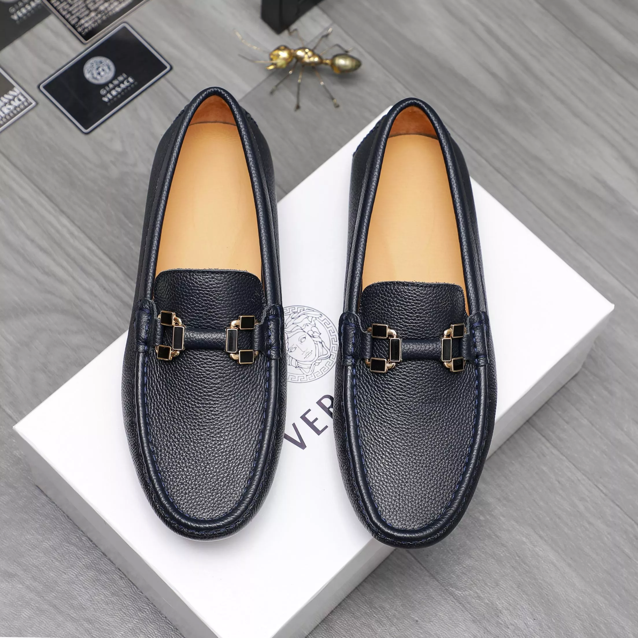 Minimalist 2562 Versace Leather Shoes For Men
