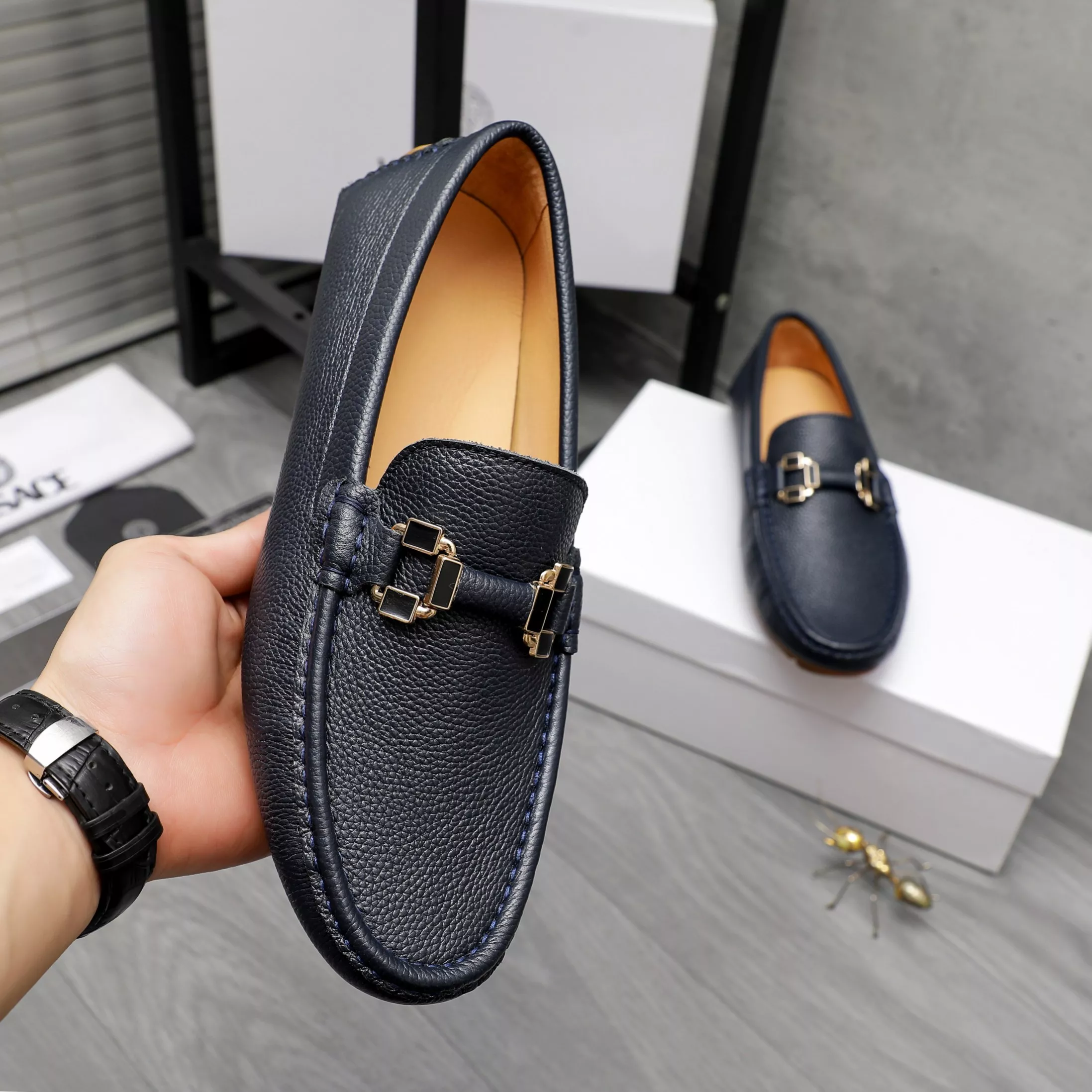 Minimalist 2562 Versace Leather Shoes For Men