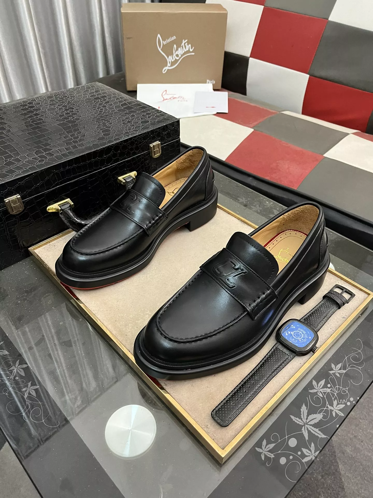 Minimalist 2877 Christian Louboutin Leather Shoes For Men