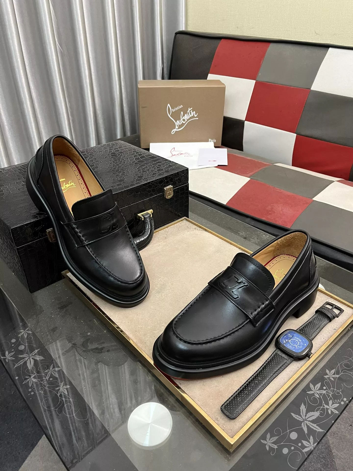 Minimalist 2877 Christian Louboutin Leather Shoes For Men