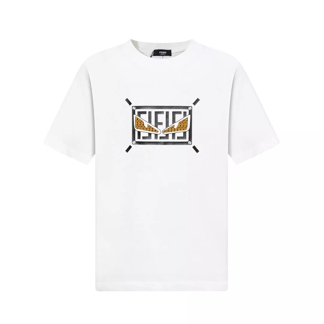 Minimalist 3052 Fendi T-Shirts Short Sleeved For Unisex