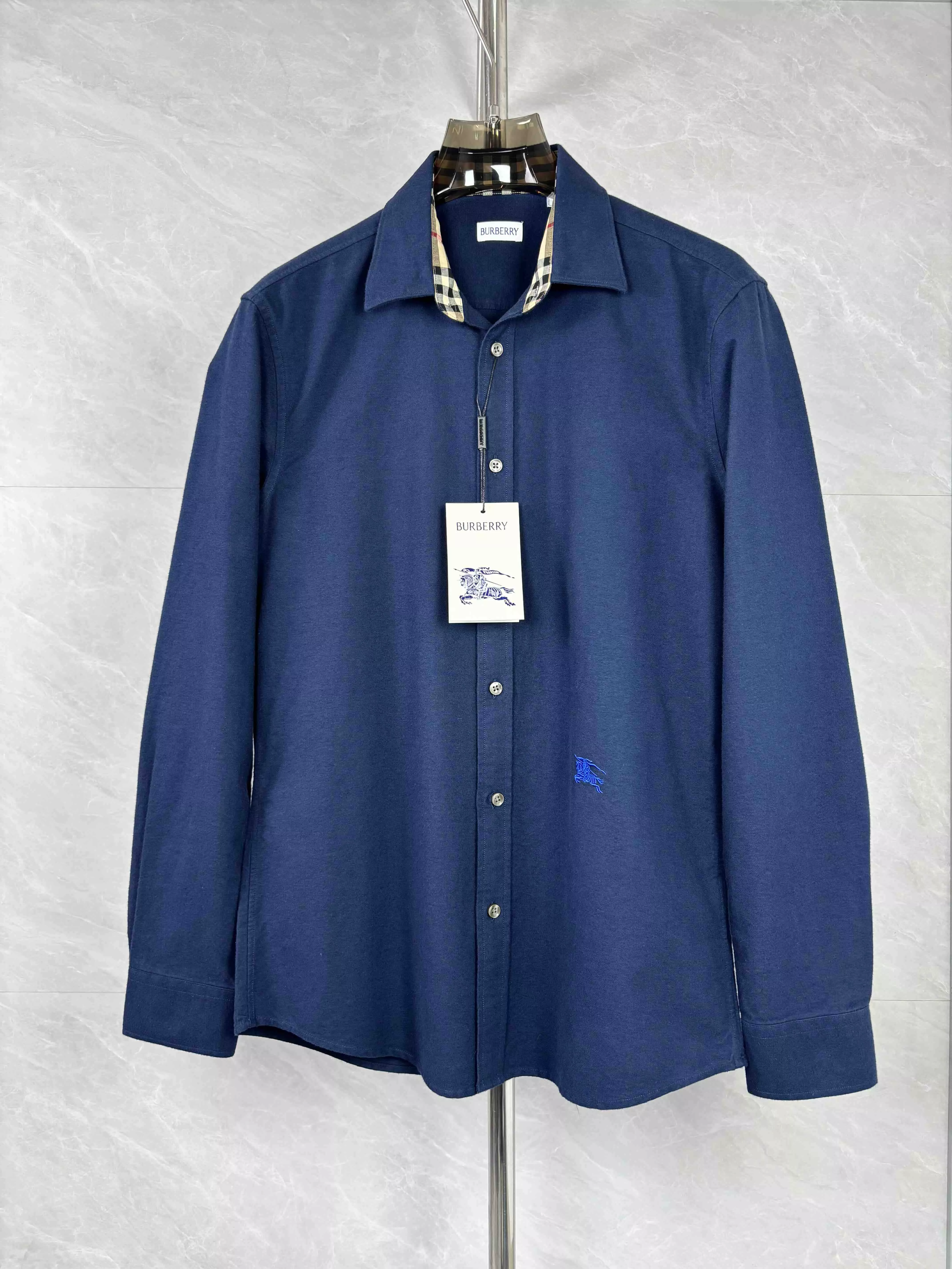 Minimalist 3088 Burberry Shirts Long Sleeved For Men