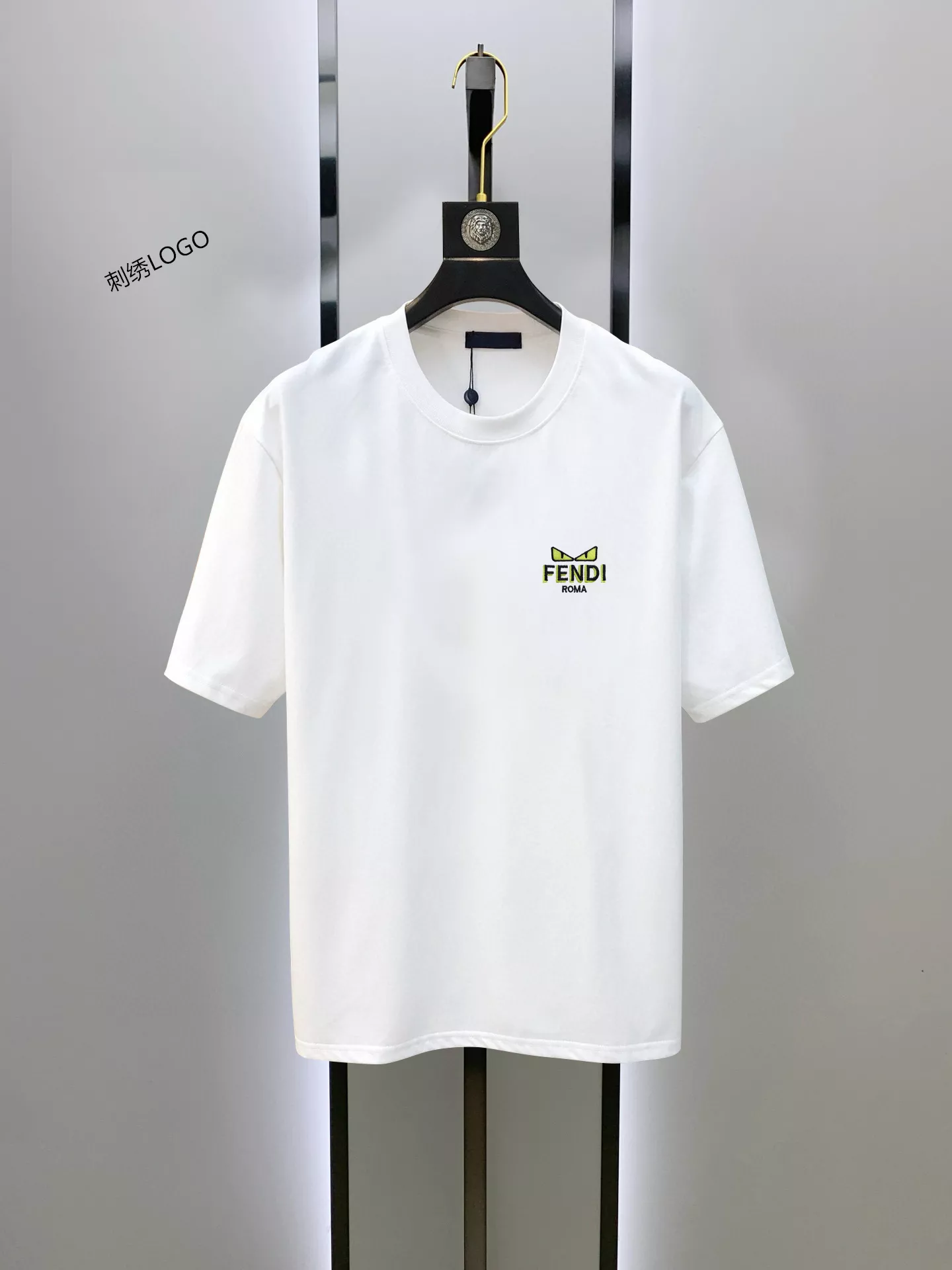 Minimalist 3809 Fendi T-Shirts Short Sleeved For Unisex
