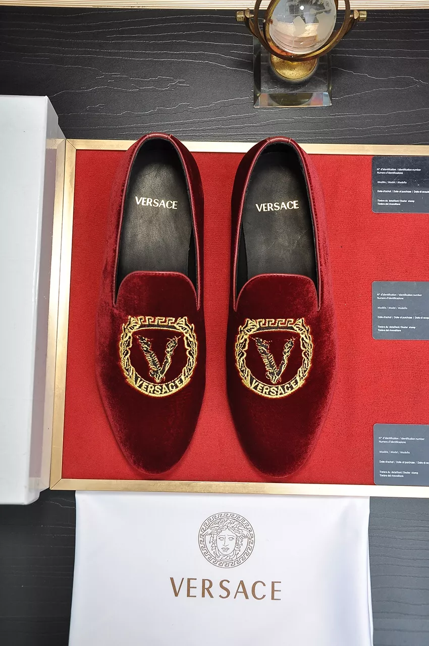 Minimalist 3857 Versace Leather Shoes For Men