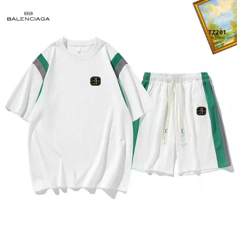 Minimalist 4075 Balenciaga Fashion Tracksuits Short Sleeved For Men