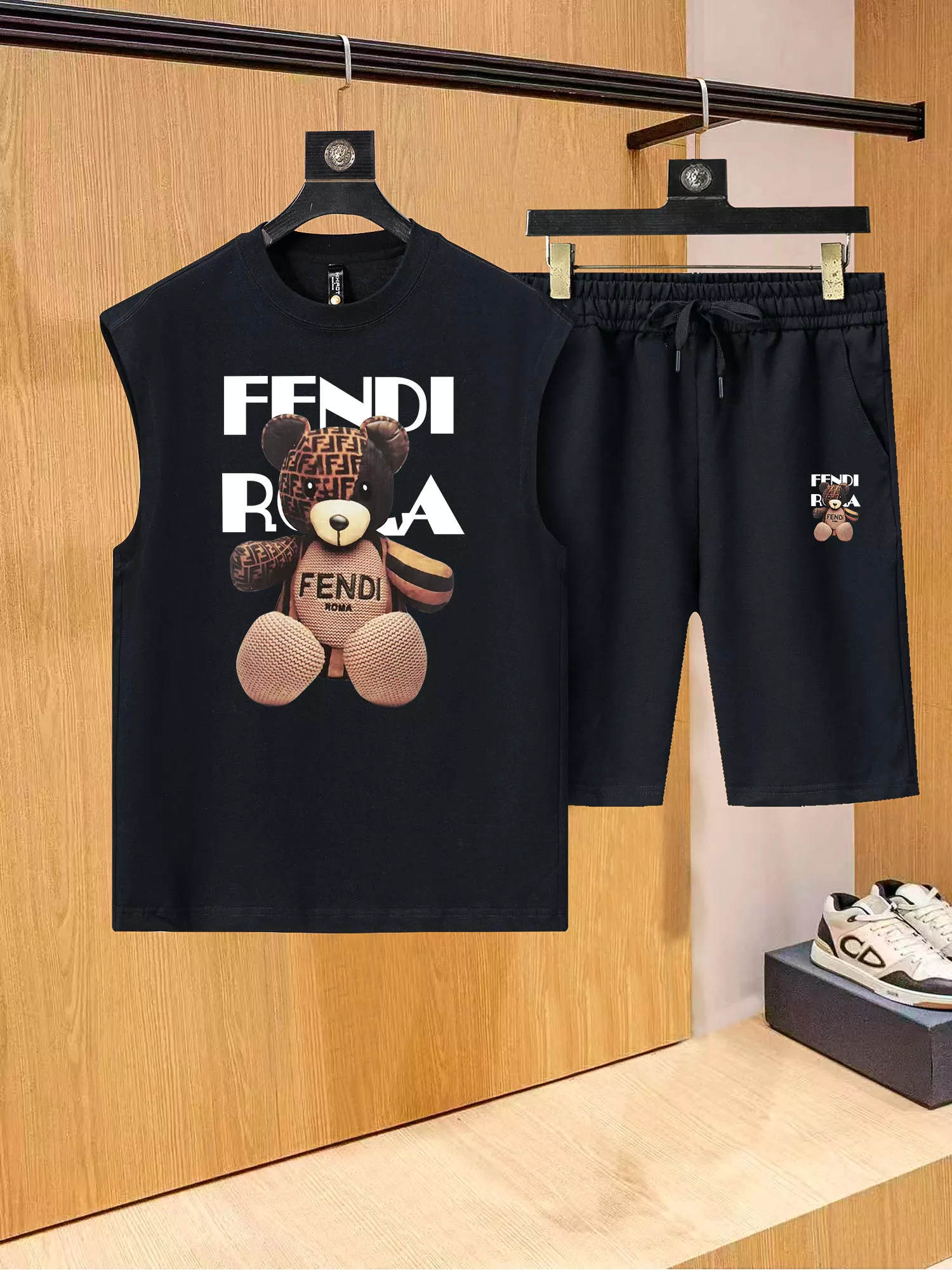 Minimalist 4261 Fendi Tracksuits Sleeveless For Men