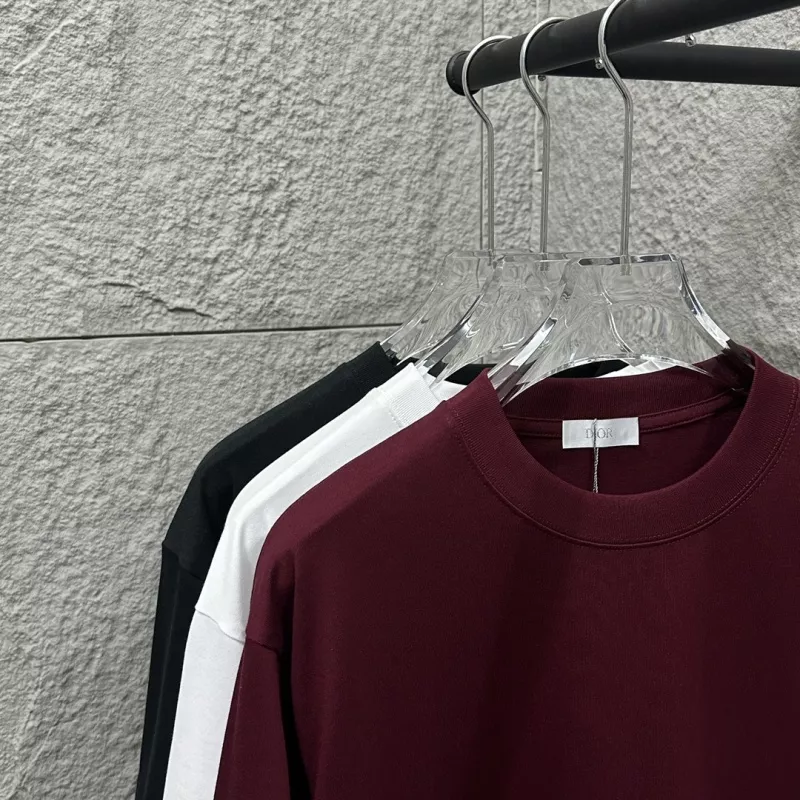 Minimalist 4646 Christian Dior T-Shirts Short Sleeved For Unisex