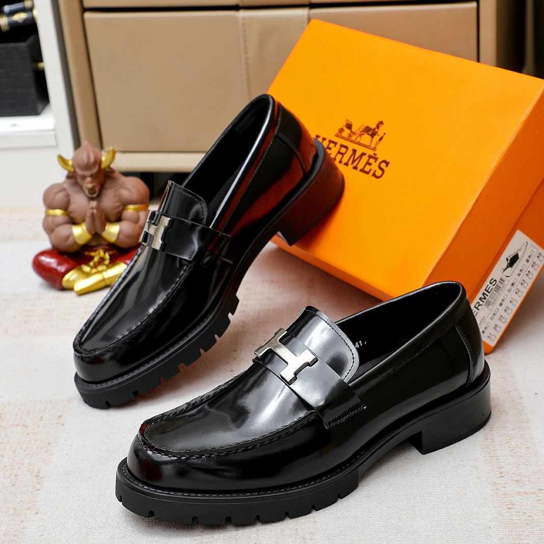 Minimalist 4777 Hermes Leather Shoes For Men