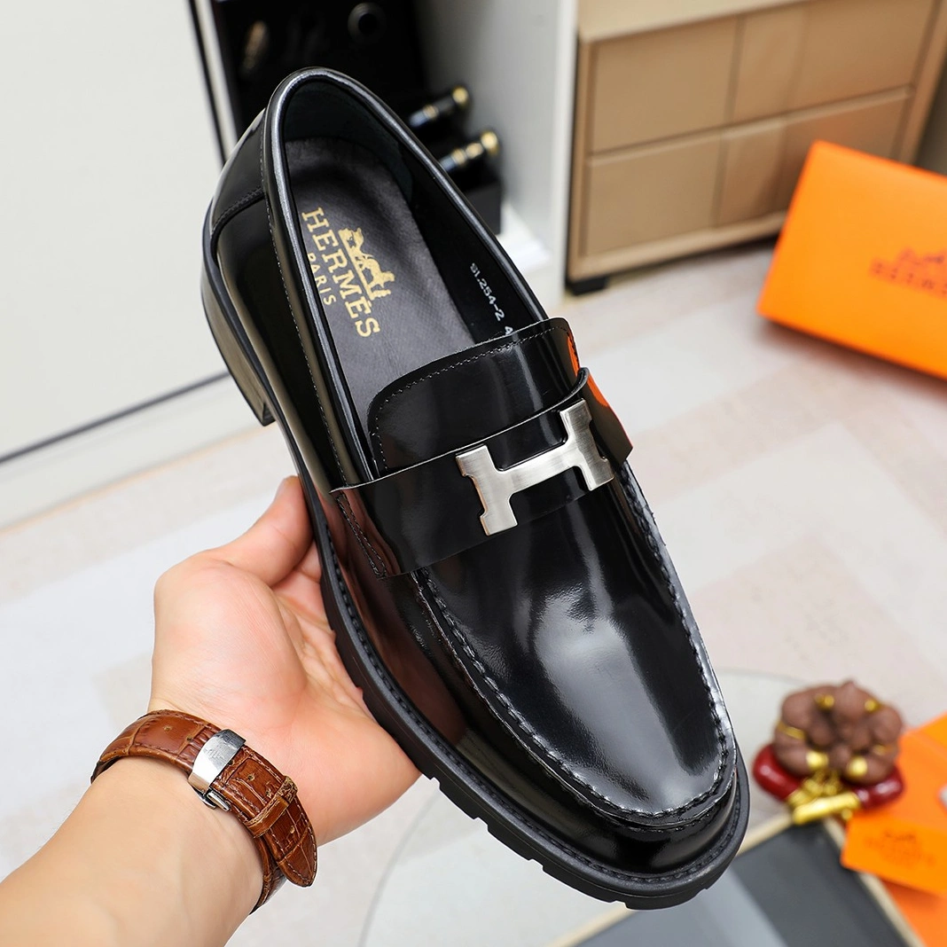 Minimalist 4777 Hermes Leather Shoes For Men