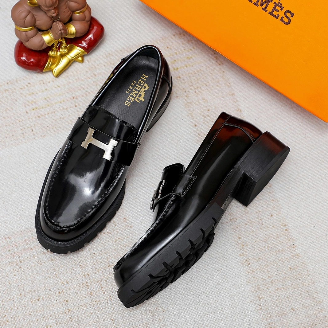 Minimalist 4777 Hermes Leather Shoes For Men