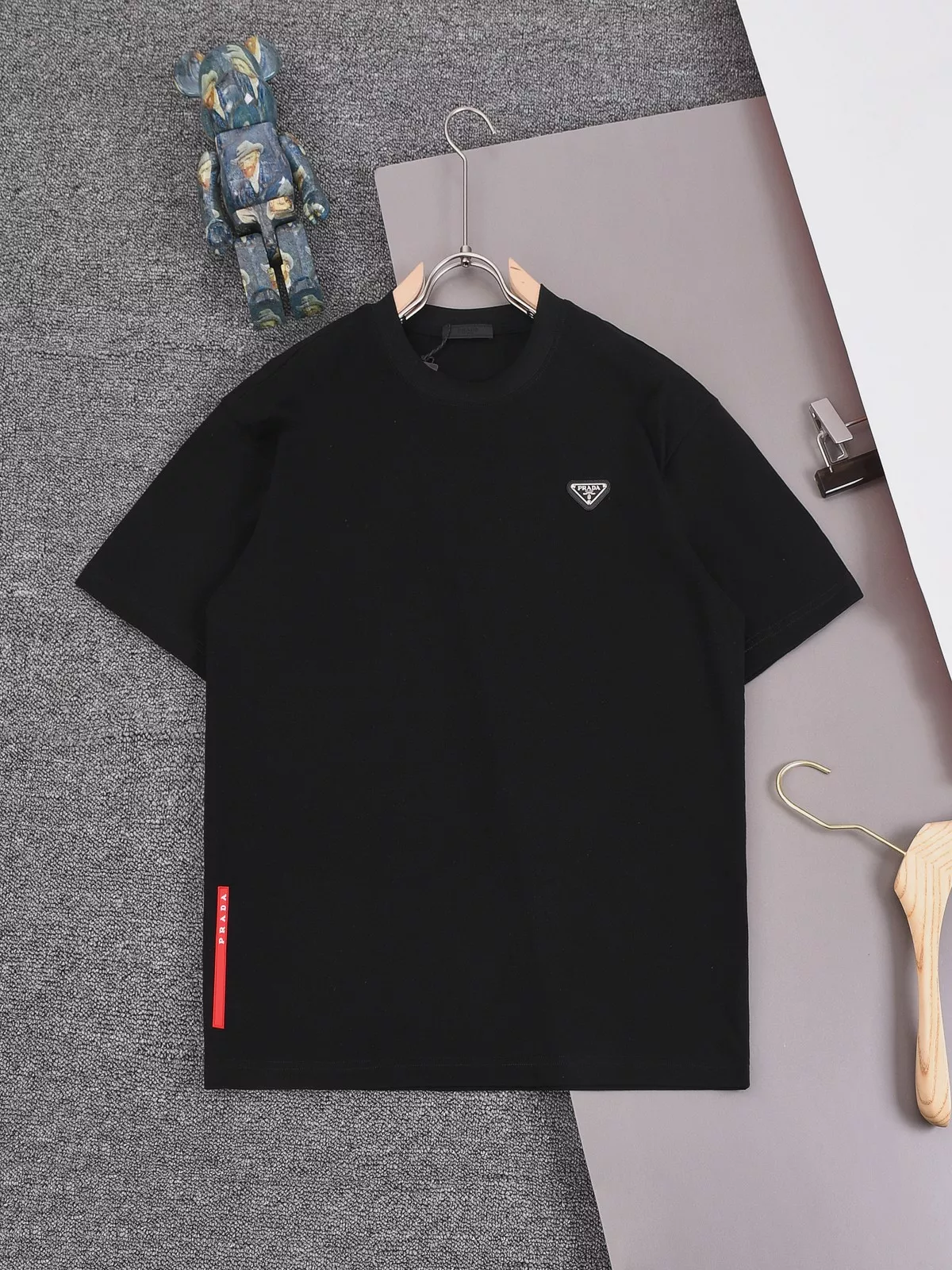 Minimalist 5370 Prada T-Shirts Short Sleeved For Unisex